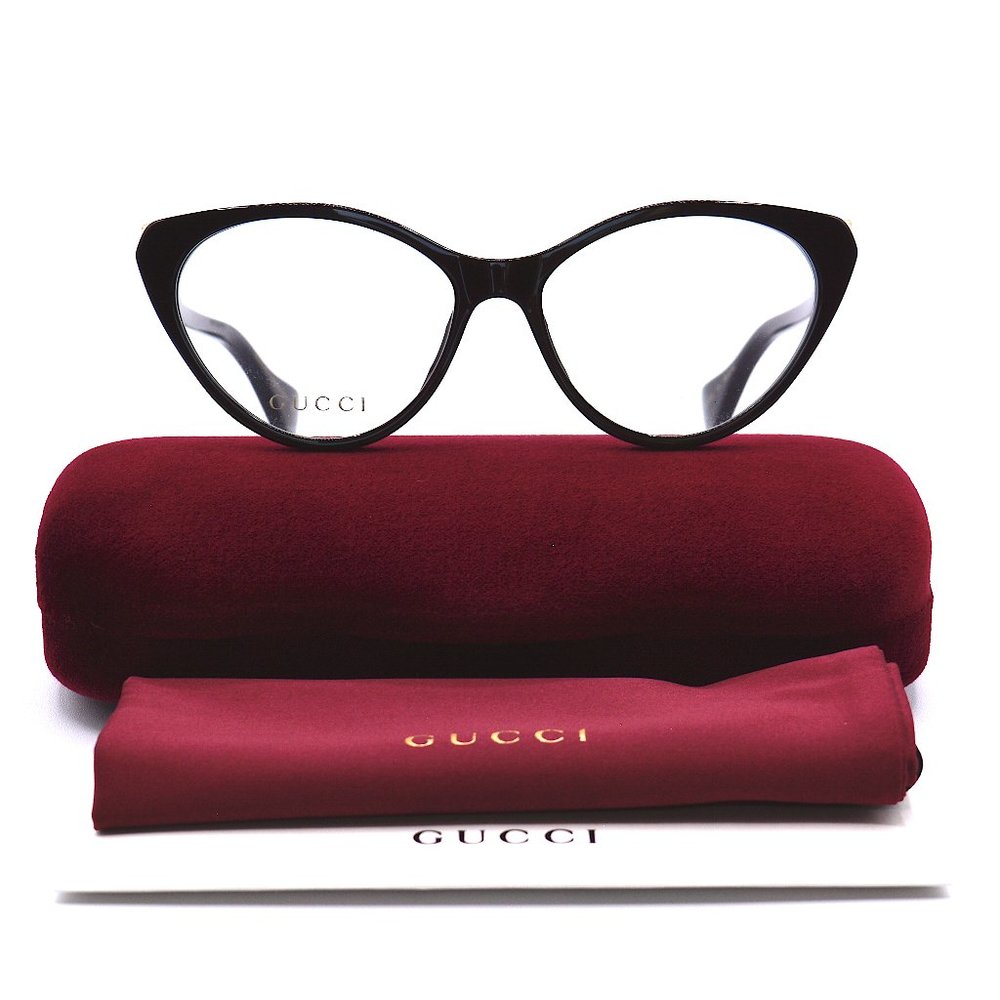 NEW GUCCI GG1013O 001 BLACK AUTHENTIC EYEGLASSES FRAME - Picture 4 of 11